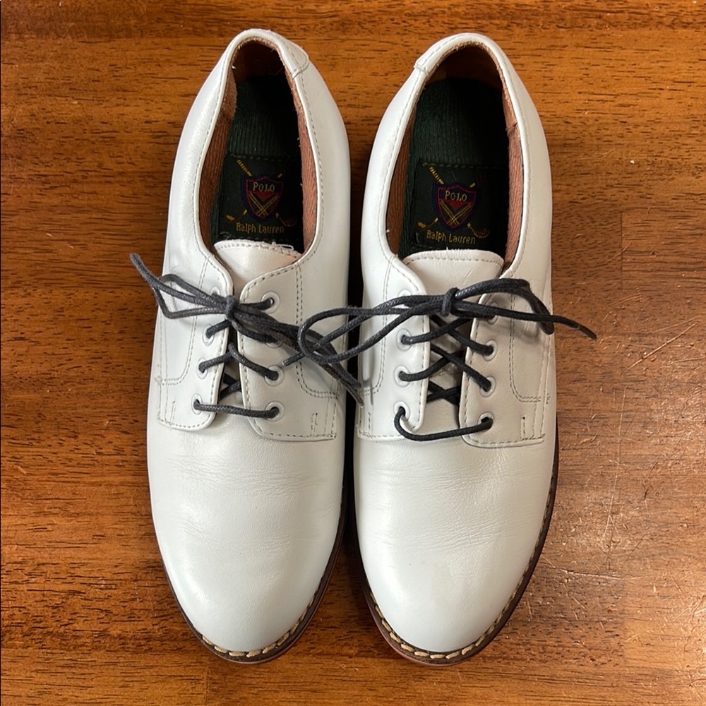 Polo by Ralph Lauren Women’s White Leather Golf Shoes